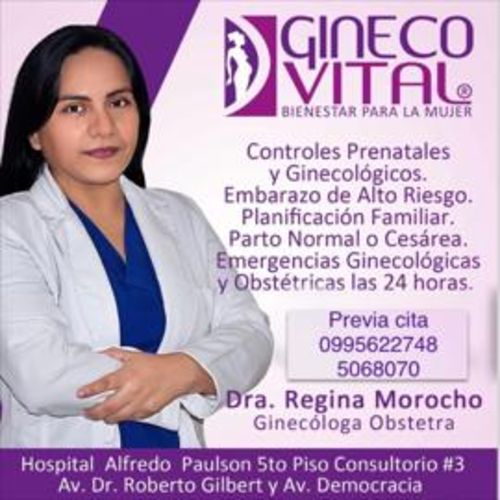 Regina Morocho Barreto, Ginecólogo Obstetra en Guayaquil | Agenda una cita online